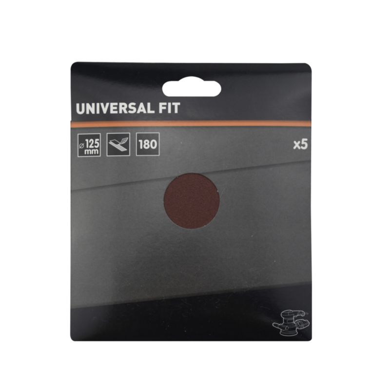 Krążek na rzep Universal 125 mm P180 5 szt.