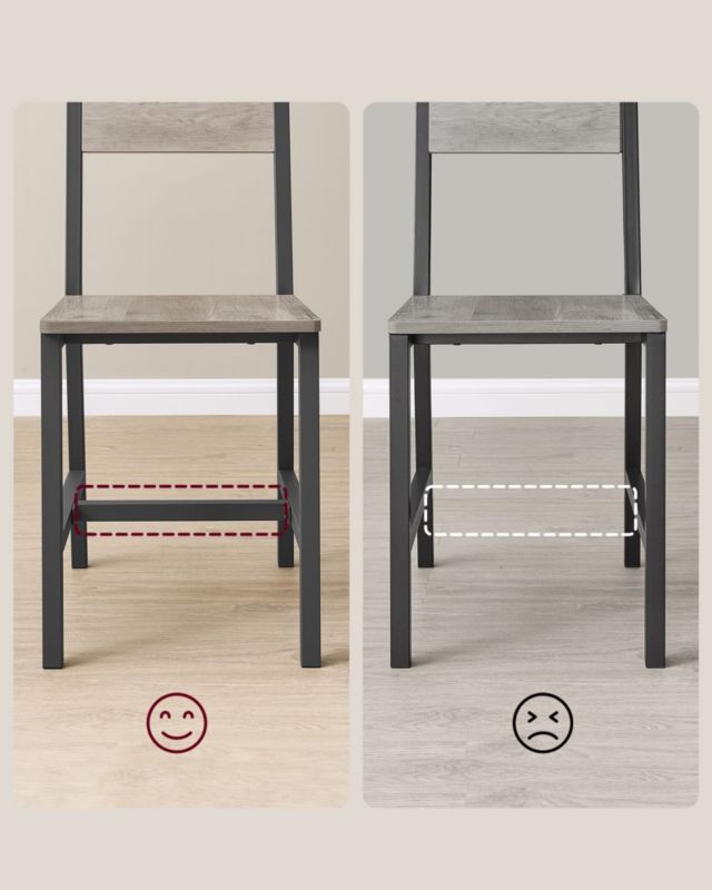Krzesła do jadalni Songmics loft industrialne 87,1x36x46,6 cm 2 szt.