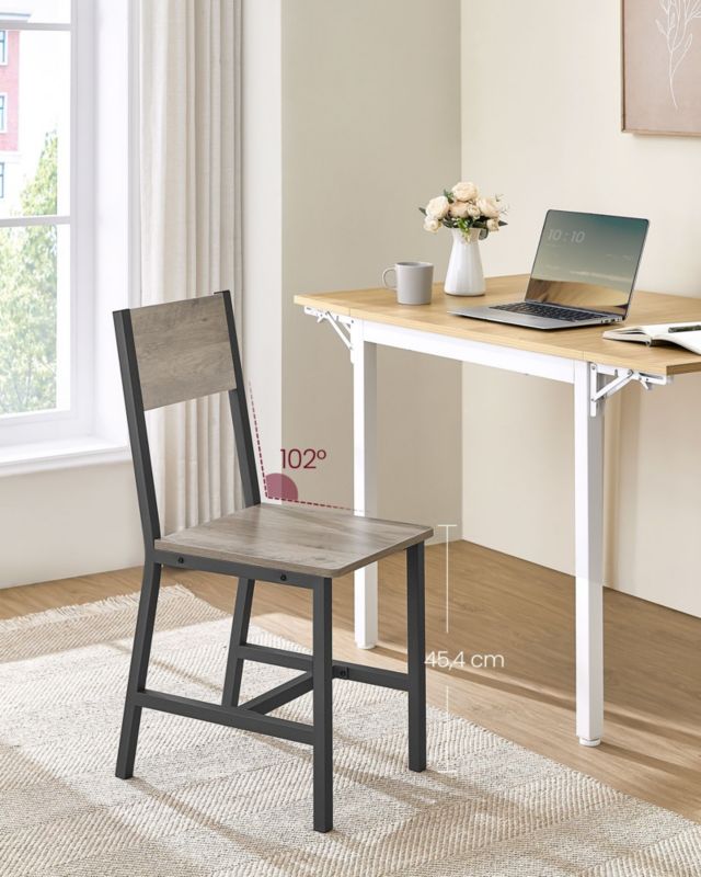 Krzesła do jadalni Songmics loft industrialne 87,1x36x46,6 cm 2 szt.