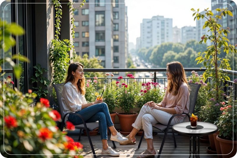 Krzesła ogrodowe Sofotel metalowe na balkon taras czarne 4 szt.
