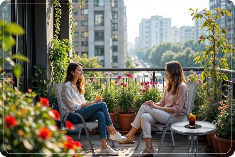 Krzesła ogrodowe Sofotel metalowe na balkon taras szare 4 szt.