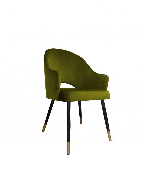 Krzesło Atos JENISEJ BL VELVET GOLD oliwkowe 1 szt