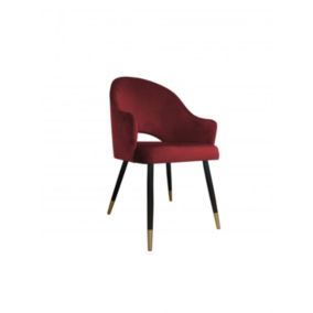 Krzesło Atos JENISEJ VELVET GOLD bordowe 1 szt