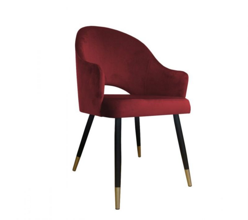 Krzesło Atos JENISEJ VELVET GOLD bordowe 1 szt