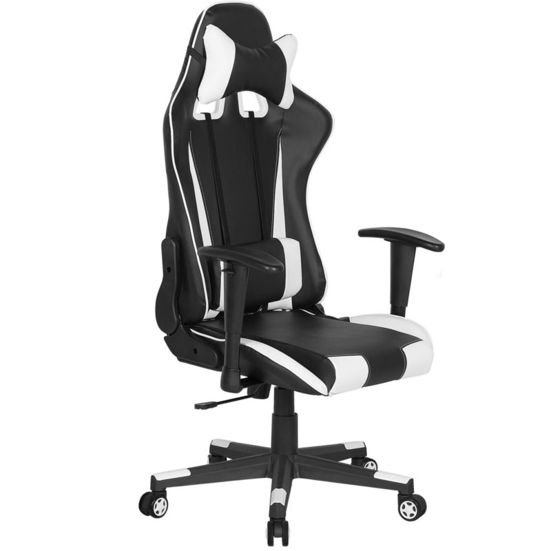 Krzesło biurowe Gamer Ekoskóra Biały 1 szt.