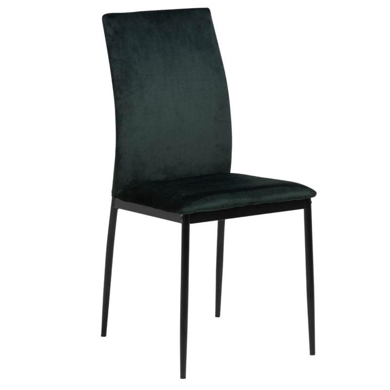 Krzesło do jadalni Demina Actona tapicerowane ciemnozielone 43,5 x 53 x 92 cm 1 szt.