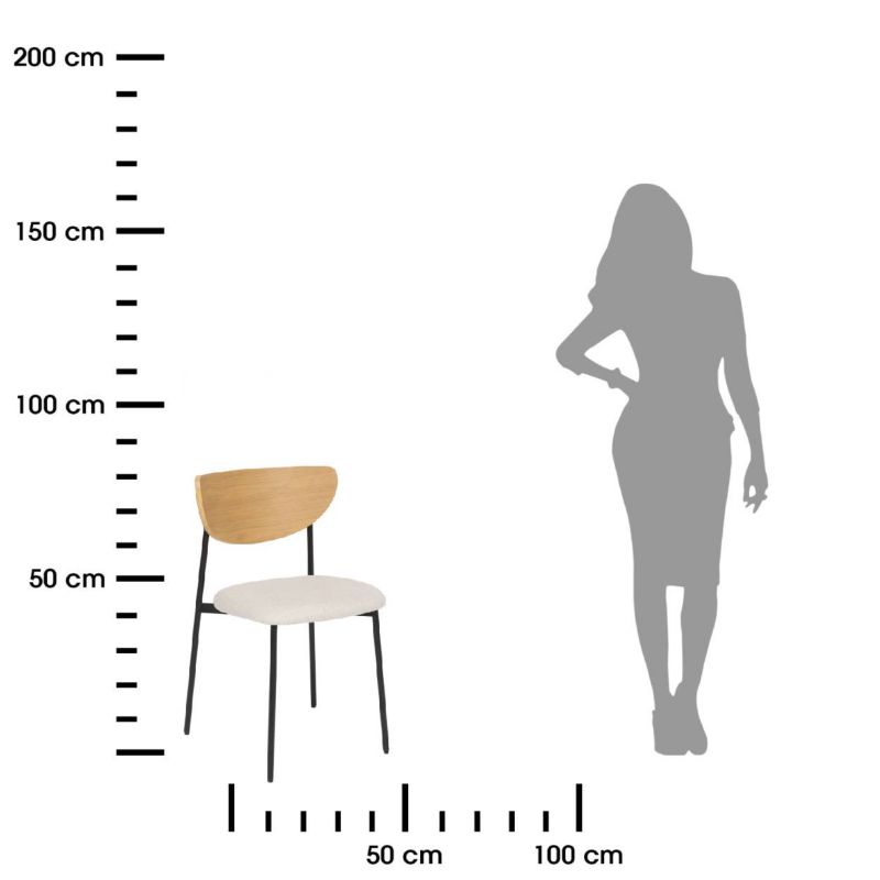 Krzesło do jadalni Jaisa Atmosphera brązowe 81 cm 1 szt.