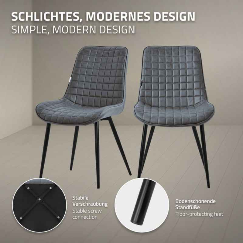 Krzesło do jadalni ML Design antracyt aksamitny fotel tapicerowane metalowe nogi oparcie wygodne designerskie salon kuchni 6 szt