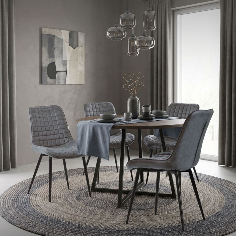 Krzesło do jadalni ML Design antracyt aksamitny fotel tapicerowane metalowe nogi oparcie wygodne designerskie salon kuchni 6 szt