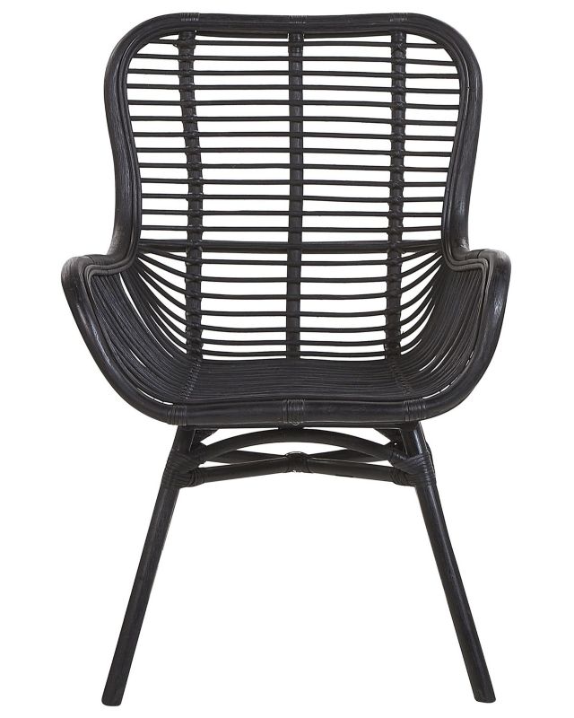 Krzesło do jadalni Togo Rattan Czarny 1 szt.