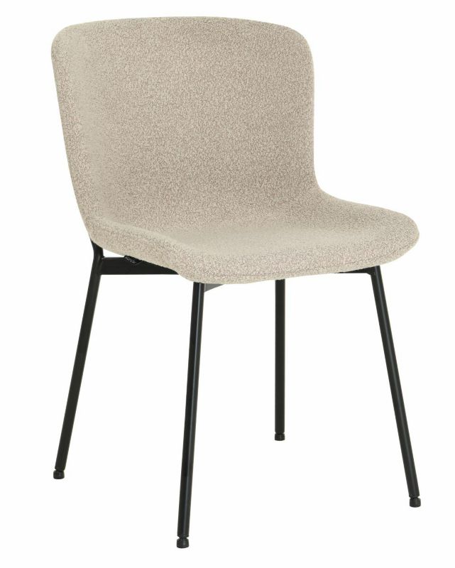 Krzesło do salonu SABLE HowHomely cappuccino tapicerowane 1 szt.