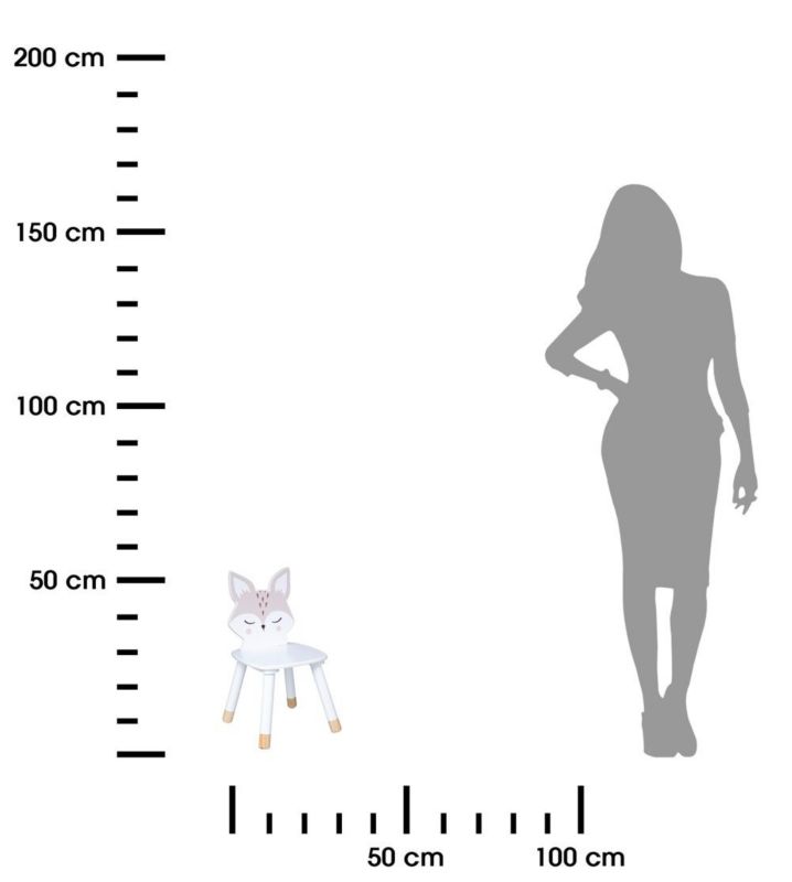 Krzesło dziecięce Fox Siedzisko Atmosphera białe 52,5 cm 1 szt.
