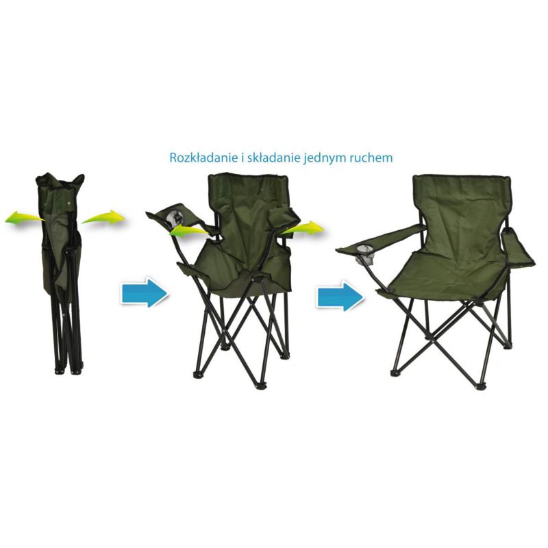 Krzesło Enero Camp turystyczne składane 50X50X80cm zielone 1szt