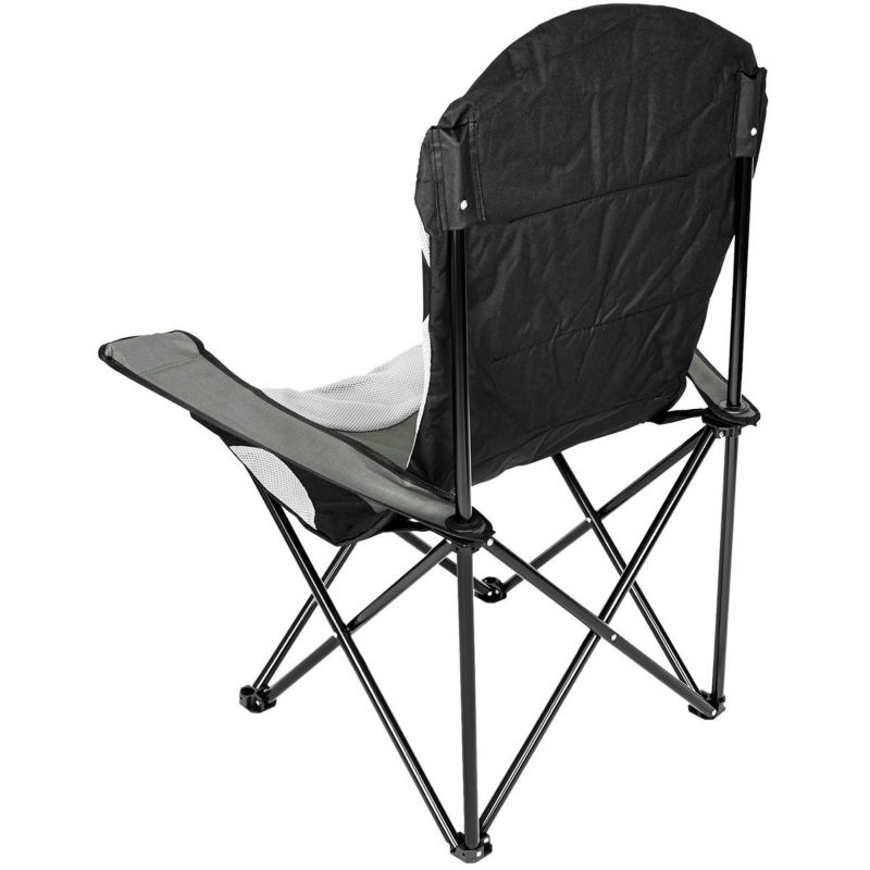 Krzesło Enero Camp turystyczne składane Lux 60X60X105cm szaro-czarne 1szt