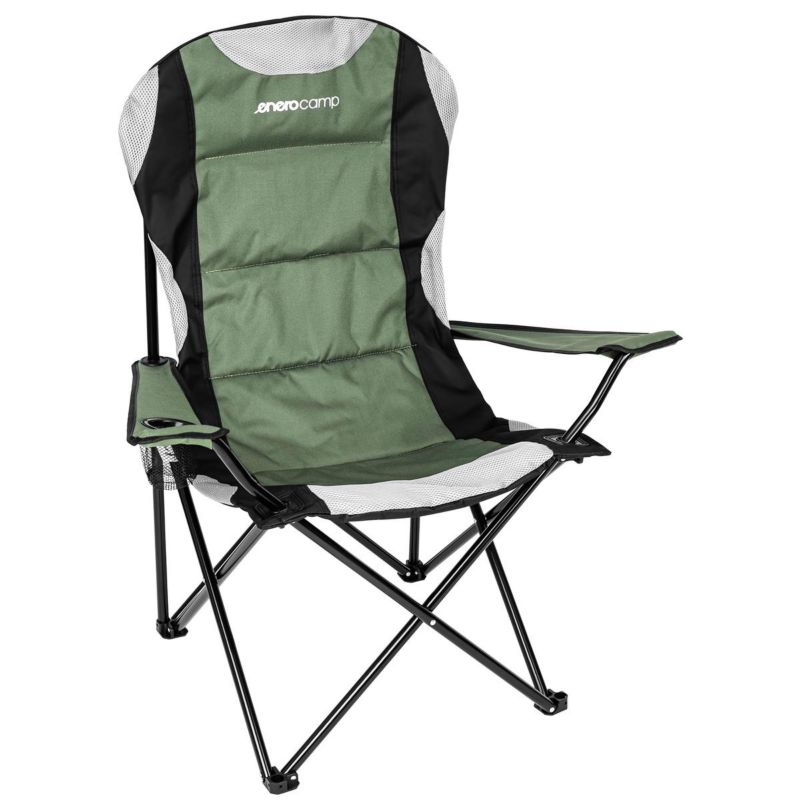Krzesło Enero Camp  turystyczne składane Lux 60X60X105cm  zielono-czarne 1szt