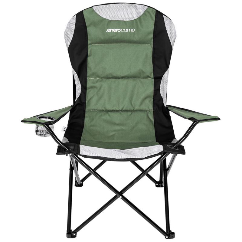 Krzesło Enero Camp  turystyczne składane Lux 60X60X105cm  zielono-czarne 1szt