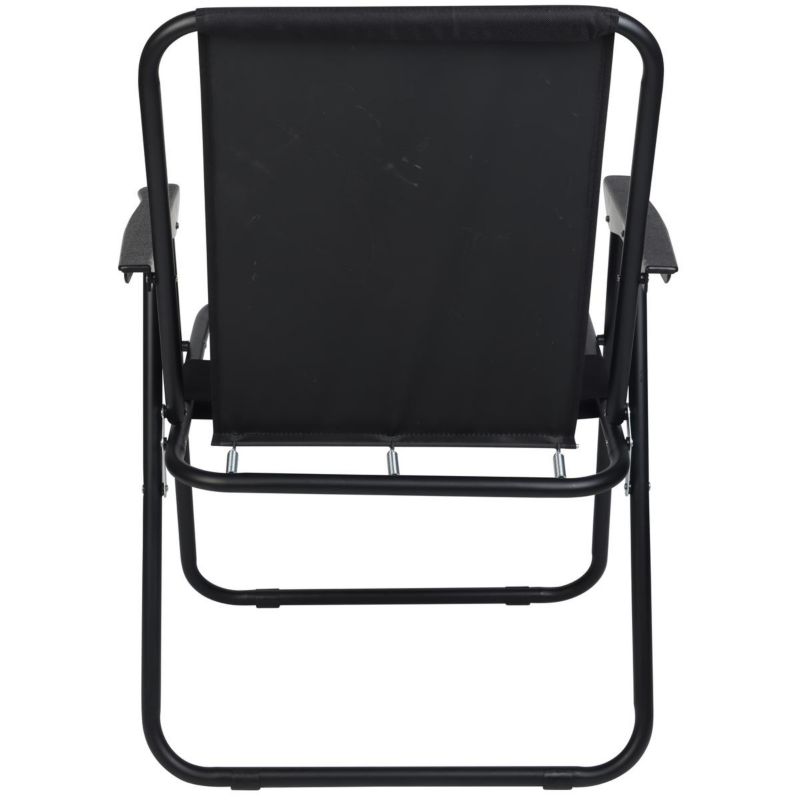 Krzesło Enero Camp turystyczne z podłokietnikami 52X44X75cm składane czarne 1szt