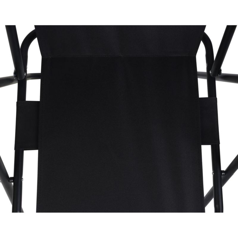Krzesło Enero Camp turystyczne z podłokietnikami 52X44X75cm składane czarne 1szt