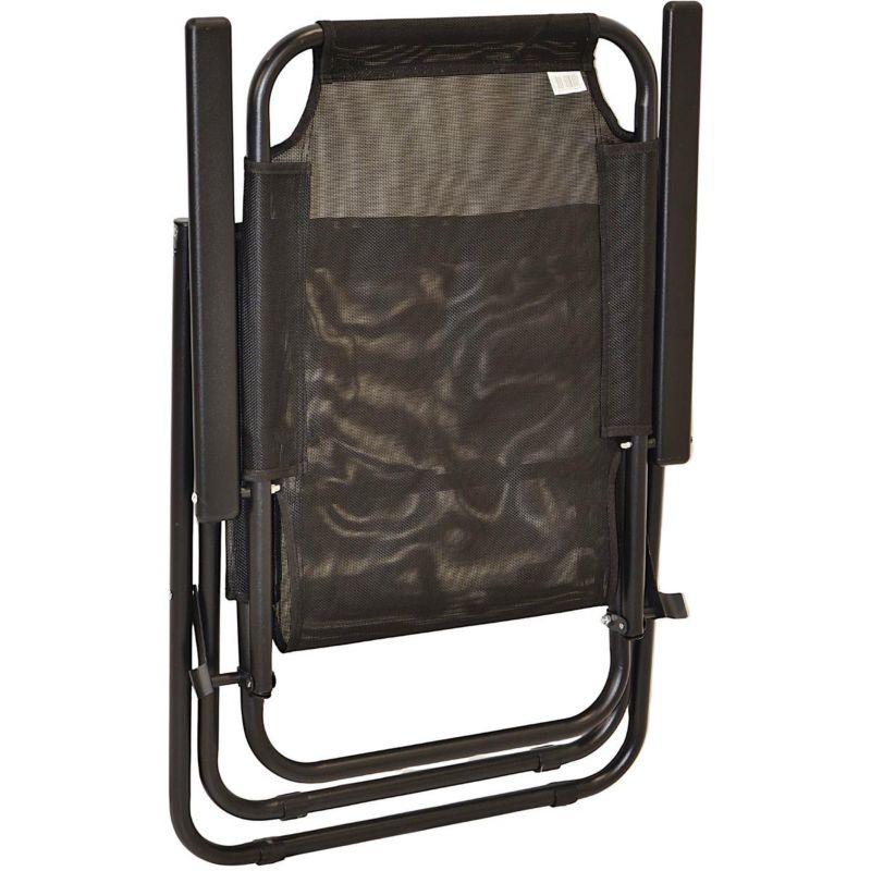 Krzesło Enero Camp turystyczne z podłokietnikami 61X66X65-108cm  składane czarne 1szt