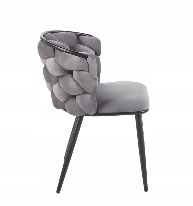 Krzesło FURNITEX K47-FX (B) RIVIERA 91 SZARE szary, czarny 1 szt.