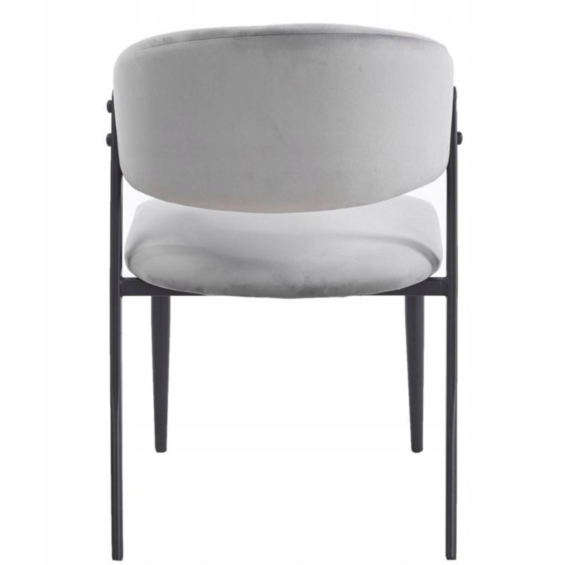 Krzesło FURNITEX K48-FX SZARE VELVET RIVIERA 91 szary, czarny 1 szt.