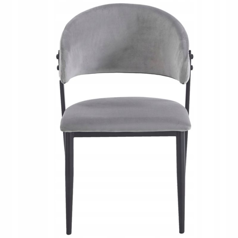 Krzesło FURNITEX K48-FX SZARE VELVET RIVIERA 91 szary, czarny 1 szt.