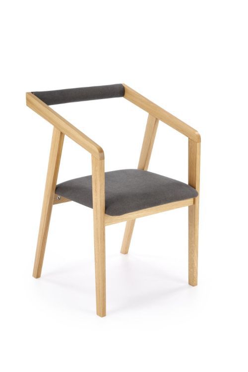 Krzesło Halmar AZUL 2 VELVET dąb/szare 1 szt