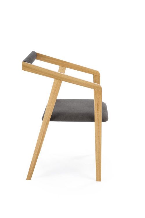 Krzesło Halmar AZUL 2 VELVET dąb/szare 1 szt
