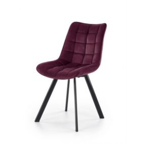 Krzesło Halmar tapicerowane K332 VELVET bordowe 1 szt