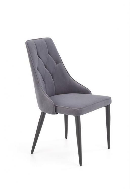 Krzesło Halmar tapicerowane K365 VELVET szare 1 szt