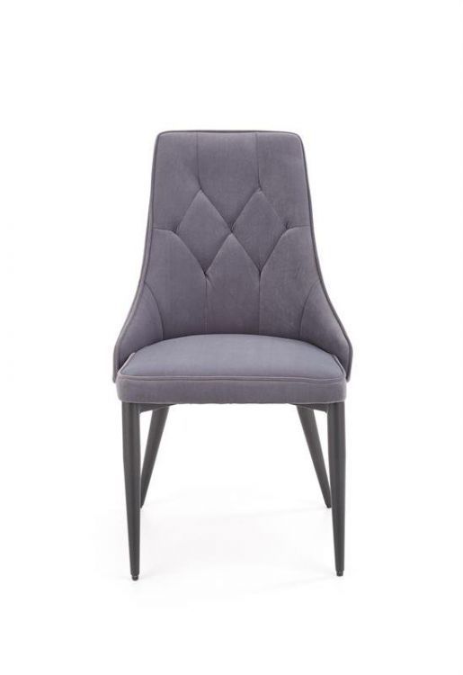 Krzesło Halmar tapicerowane K365 VELVET szare 1 szt