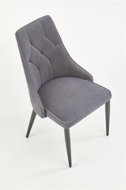 Krzesło Halmar tapicerowane K365 VELVET szare 1 szt