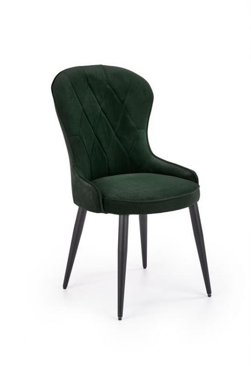 Krzesło Halmar tapicerowane K366 VELVET ciemno zielone 1 szt