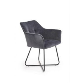 Krzesło Halmar tapicerowane K377 VELVET szare 1 szt