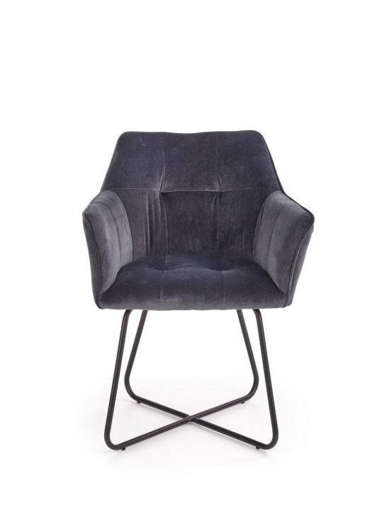 Krzesło Halmar tapicerowane K377 VELVET szare 1 szt