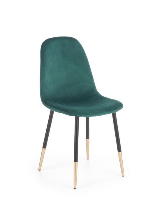 Krzesło Halmar tapicerowane K379 VELVET ciemno zielone 1 szt