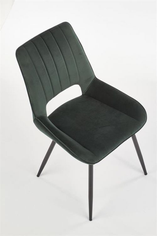 Krzesło Halmar tapicerowane K404 VELVET ciemno zielone 1 szt