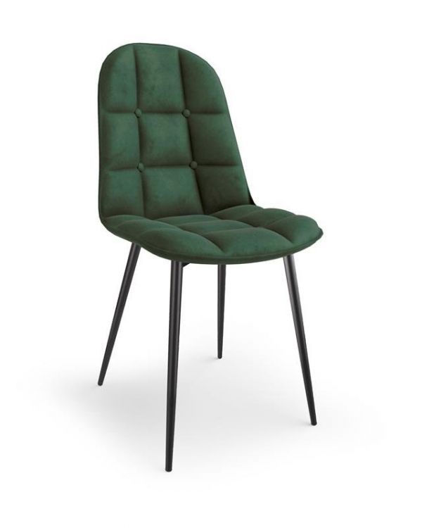 Krzesło Halmar tapicerowane K417 VELVET ciemno zielone 1 szt