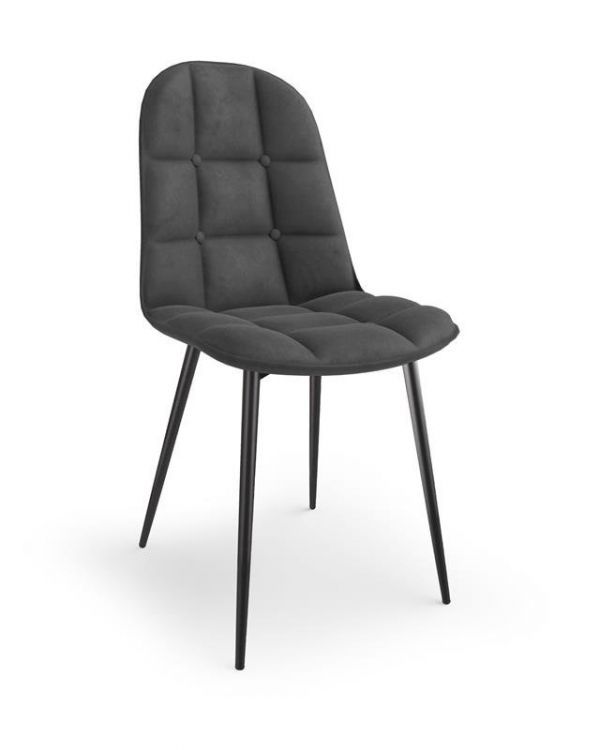 Krzesło Halmar tapicerowane K417 VELVET szare 1 szt