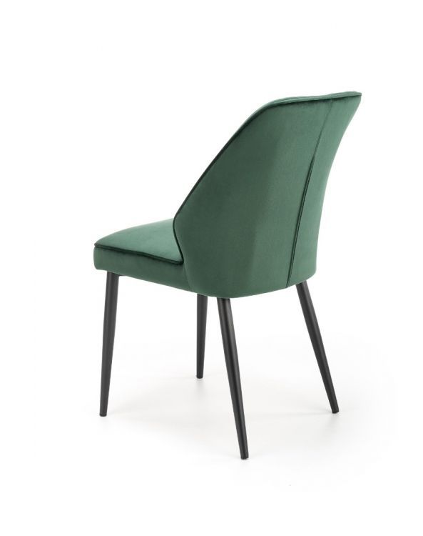 Krzesło Halmar tapicerowane K432 VELVET ciemnozielone 1 szt