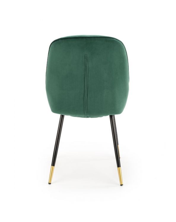 Krzesło Halmar tapicerowane K437 VELVET ciemnozielone 1 szt