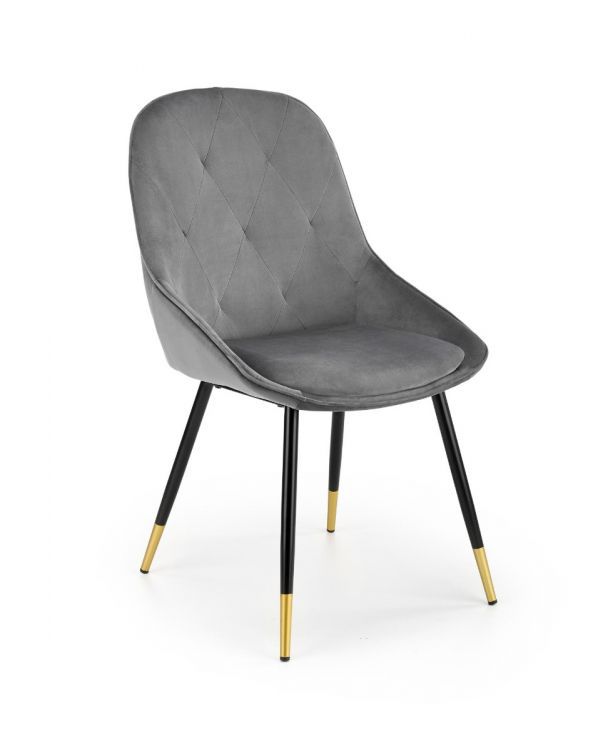 Krzesło Halmar tapicerowane K437 VELVET szare 1 szt