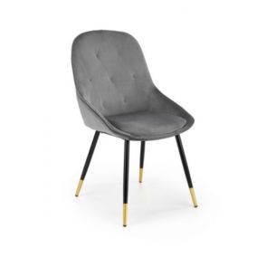 Krzesło Halmar tapicerowane K437 VELVET szare 1 szt