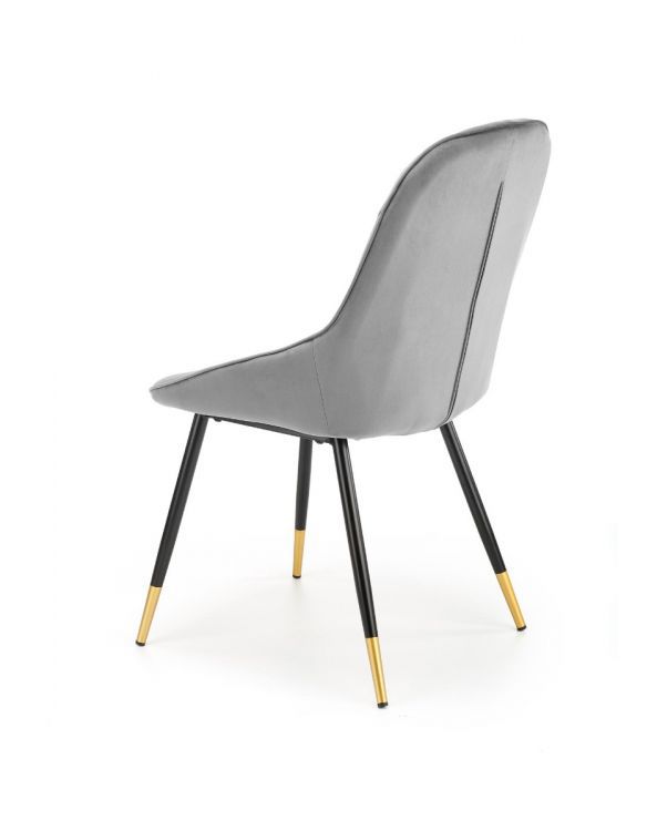 Krzesło Halmar tapicerowane K437 VELVET szare 1 szt