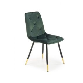 Krzesło Halmar tapicerowane K438 VELVET ciemnozielone 1 szt