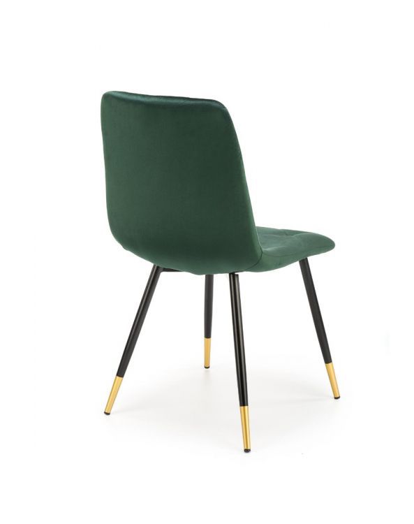 Krzesło Halmar tapicerowane K438 VELVET ciemnozielone 1 szt