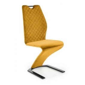 Krzesło Halmar tapicerowane K442 VELVET musztardowy 1 szt