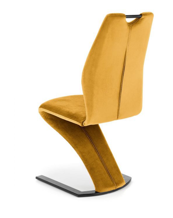 Krzesło Halmar tapicerowane K442 VELVET musztardowy 1 szt