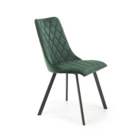 Krzesło Halmar tapicerowane K450 VELVET ciemnozielone 1 szt