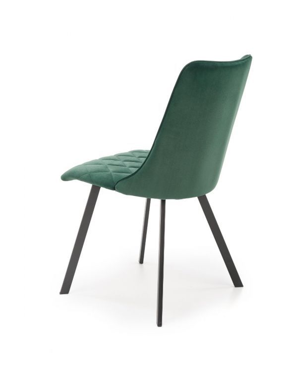 Krzesło Halmar tapicerowane K450 VELVET ciemnozielone 1 szt